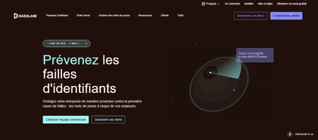 Dashlane protège les mots de passe professionnels