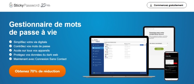 Sticky Password sur ordinateur, tablette et mobile